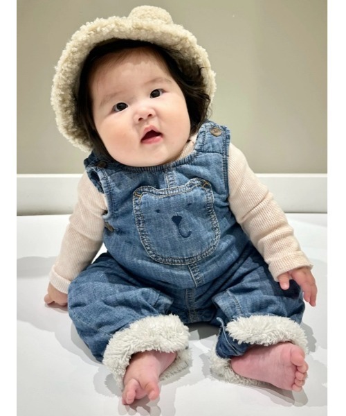 GAP（ギャップ） サロペット オーバーオール あったか裏地 デニム くま