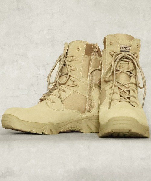 8 ブーツ サイドジップタクティカルブーツ メンズ レディース
