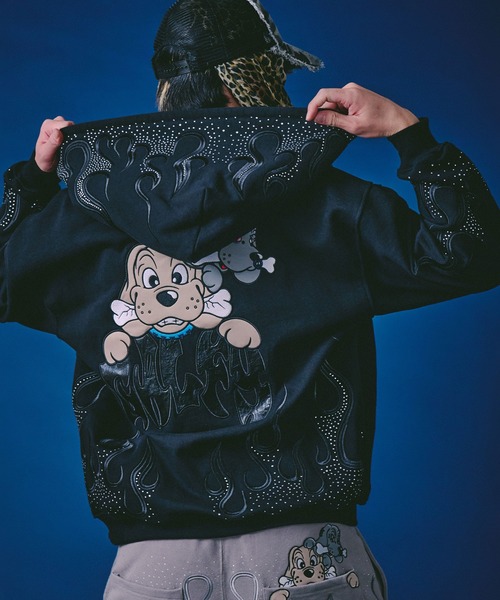 GALFY（ガルフィー） パーカー ファイヤーピカピカZIPパーカー/刺繍