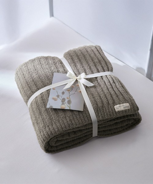 ブランケット もちもちホイップブランケット｜ストライプ│ダブル