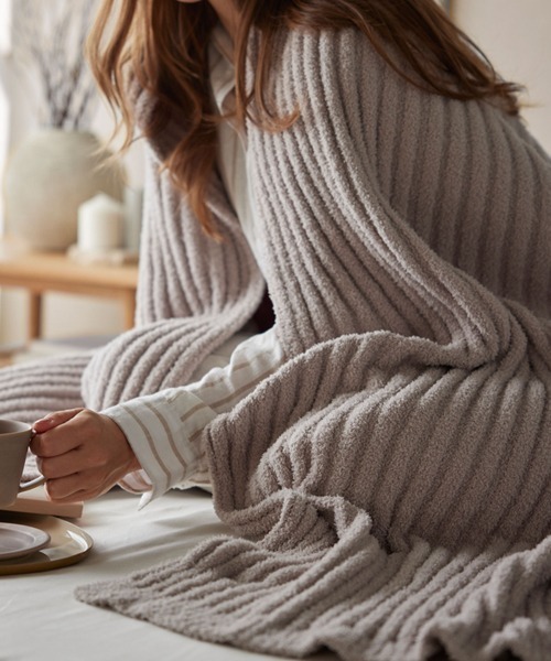 ブランケット もちもちホイップブランケット｜ストライプ│ダブル