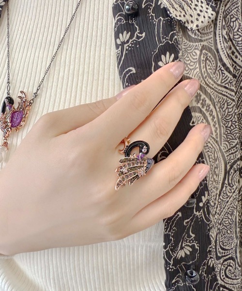 ANNA SUI（アナスイ） 指輪 リング ブラックスワンモチーフ リング