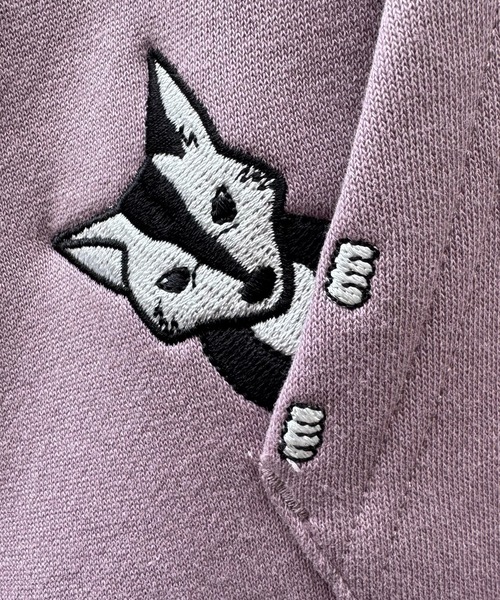 T-MAC OUTING トレーナー スウェット T-MAC キツネのぞき刺繍 オーバー