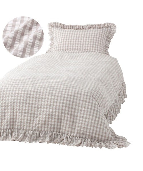 Francfranc（フランフラン） ベッド 寝具 フリルチェック 掛け布団
