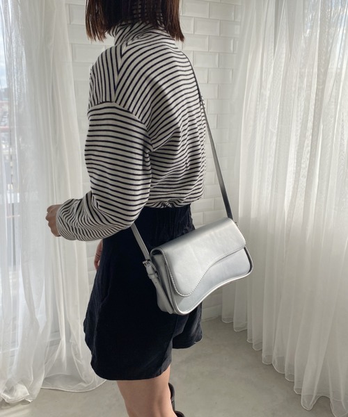 ショルダーバッグ バッグ 2WAYPUフラップミニショルダーバッグ