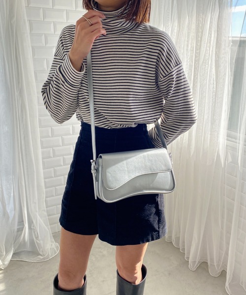 ショルダーバッグ バッグ 2WAYPUフラップミニショルダーバッグ