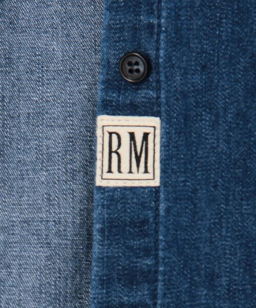 Rie Miller（リエミラー） ブラウス シャツ 「RM denim」刺繍入り