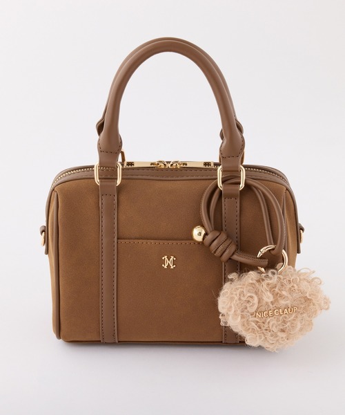 one after another NICE CLAUP ボストンバッグ ハートチャーム付きミニ