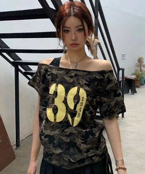 DIAVEL tシャツ 「同店秋の新作・長袖Tシャツ」カモフラージュオープン