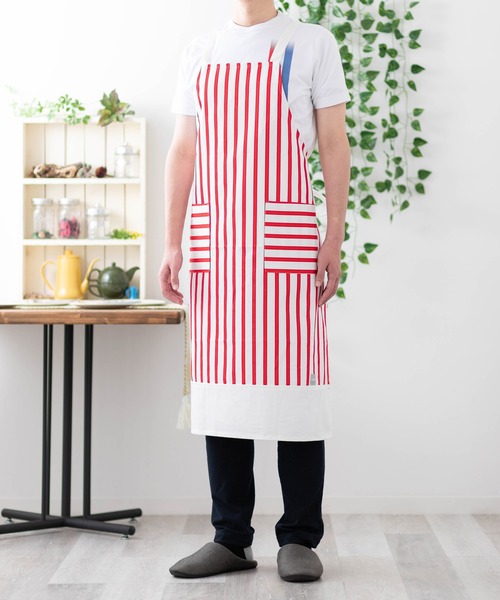 Jubilee（ジュビリー） エプロン 2ボタン ストライプエプロン メンズ