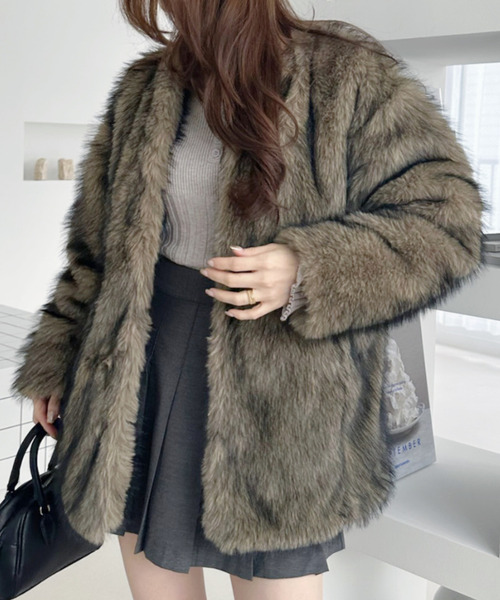 コート アウター 「Good Riddance」ミックスファーコート レディース