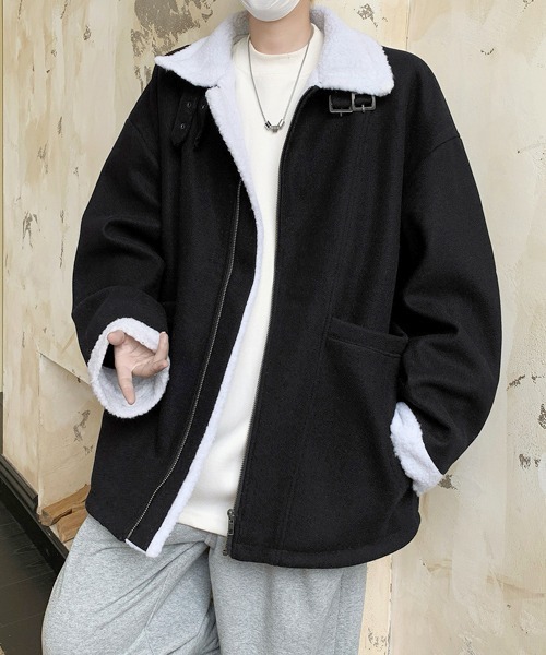 ブルゾン アウター 「FVLMEN」back boa zip jacket/バック ボア ジップ