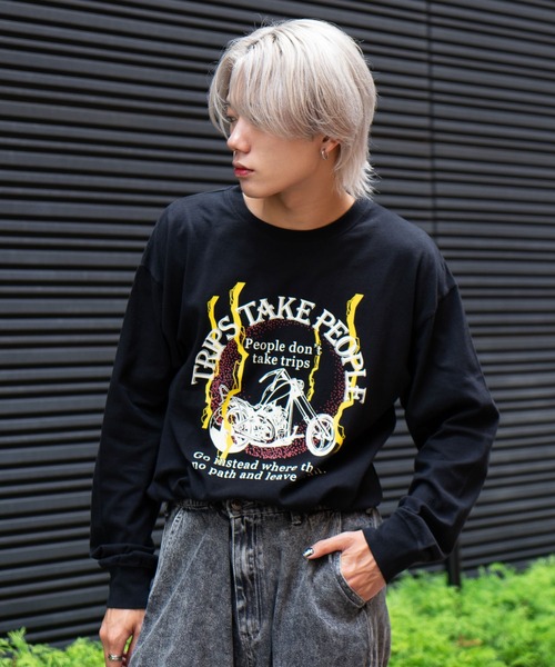 UNIT（NIXON） tシャツ ピグメントプリント ロンT ピグメント加工