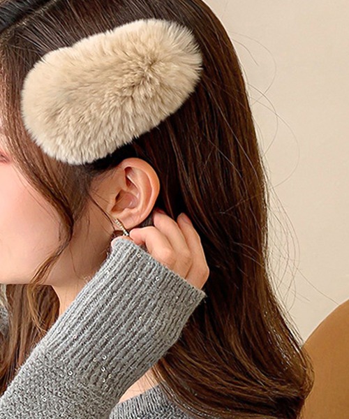 DiamondHearts（ダイヤモンドハーツ） ヘアピン ふわふわファー