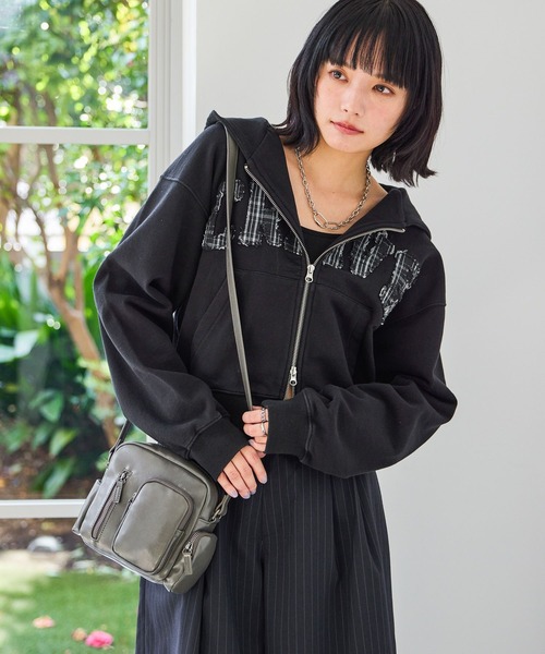 PBLIM パーカー 「UNISEX」パッチワークロゴパーカー レディース