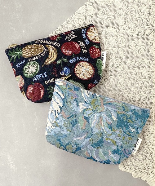 Flowering（フラワーリング） ポーチ 猫/フラワー/フラワー/ゴブラン織