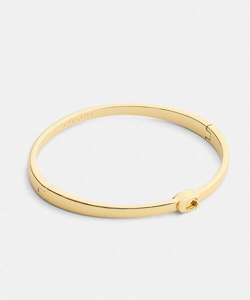 COACH（コーチ） ブレスレット シン シグネチャー ヒンジド バングル