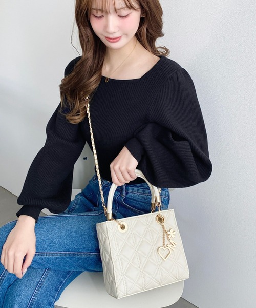 moment+ ショルダーバッグ バッグ オリジナルチャーム付き2WAY