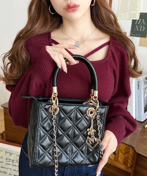 moment+ ショルダーバッグ バッグ オリジナルチャーム付き2WAY