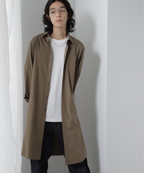 NANO universe（ナノ・ユニバース） シャツ ブロードロングシャツ