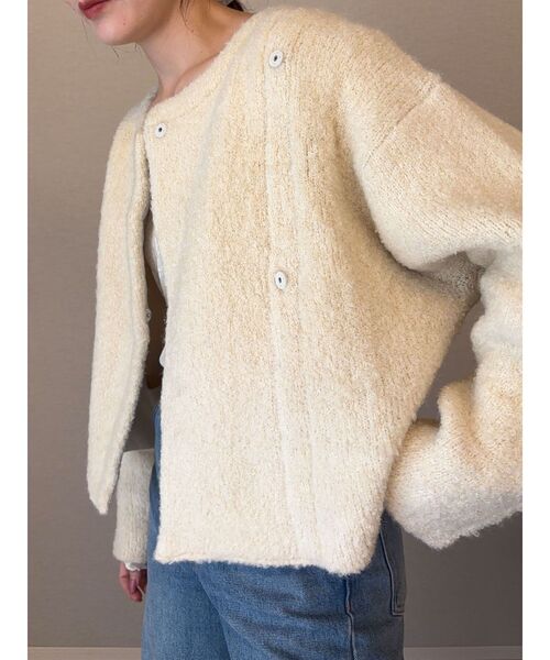 LAGUNAMOON（ラグナムーン） カーディガン セッケツニットボアブルゾン