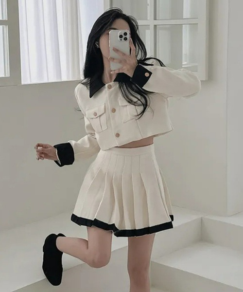 Ritomo De Ricco セットアップ ツイードジャケット＆スカート