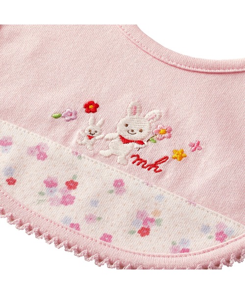 MIKI HOUSE（ミキハウス） スタイ よだれかけ うさぎ柄刺繍スタイ