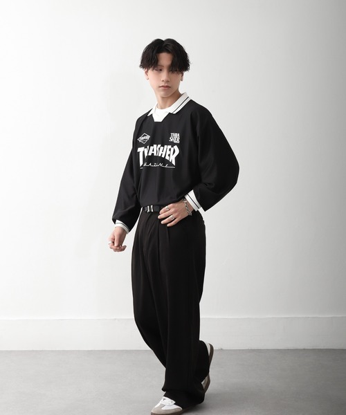 THRASHER（スラッシャー） tシャツ 襟付き ゲームシャツ ロング