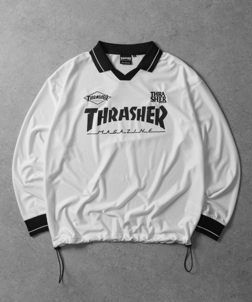 THRASHER（スラッシャー） tシャツ 襟付き ゲームシャツ ロング