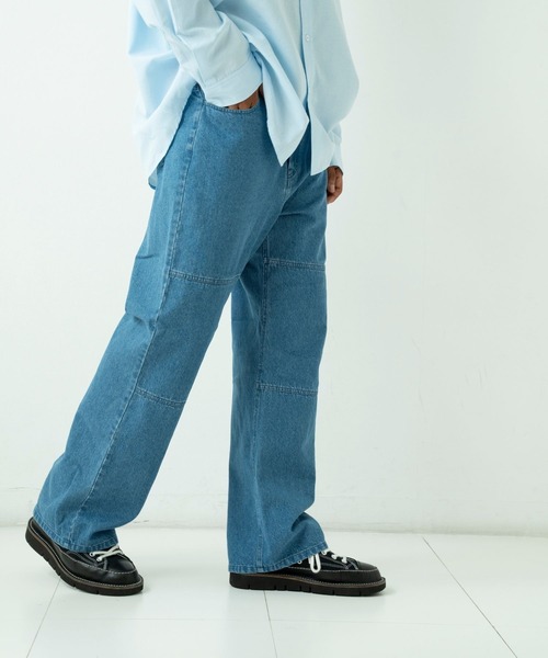 FCTY. ジーンズ color stitch baggy denim / カラーステッチバギー