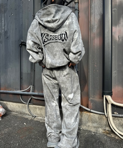 KsG パーカー ドルマンロゴジップフーディー レディース メンズ