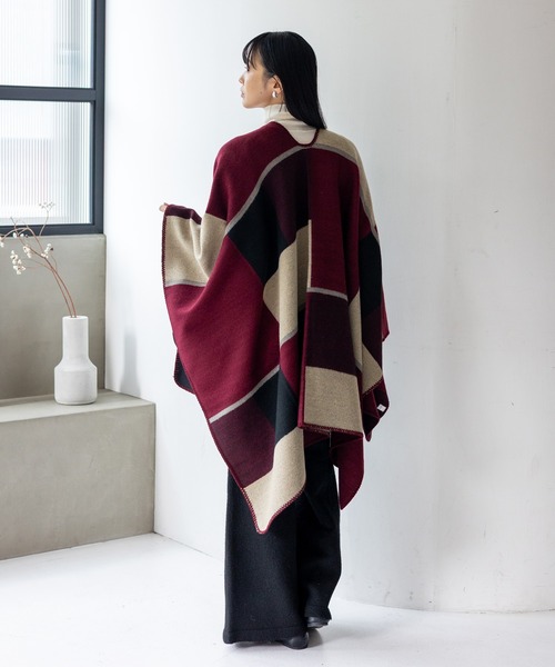 VitaFelice（ヴィータフェリーチェ） ポンチョ ブランケット風ポンチョ