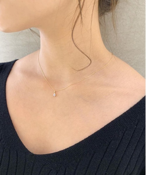 Jouete（ジュエッテ） ネックレス K10YG ダイヤモンド×オパール