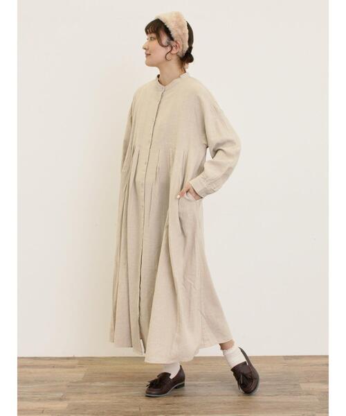 Samansa Mos2（サマンサモスモス） ワンピース 「Cross×Linen」タック
