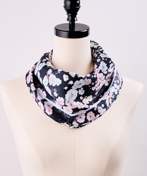 スカーフ バンダナ 日本製JENNEオードリーひし形スカーフ レディース