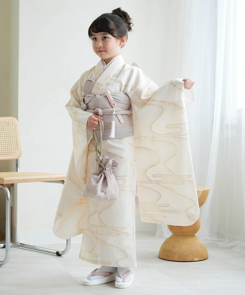 utatane 着物 七五三7歳用着物はこせこセット ひよこ商店 クリーム