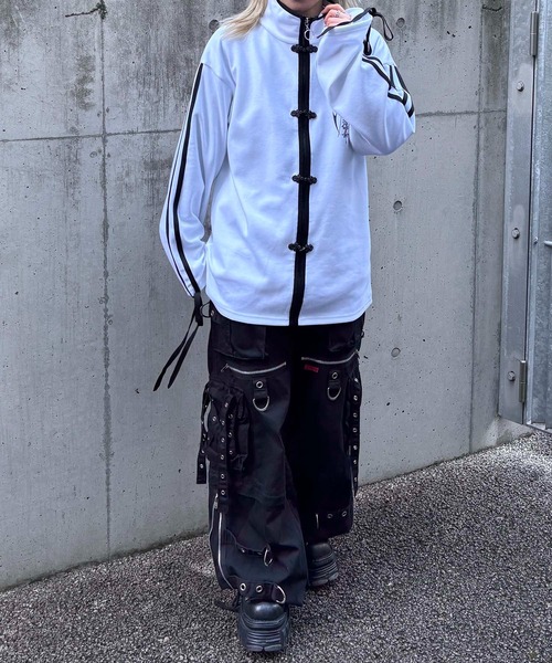 MAROCORE トレーナー スウェット 25SS チャイナ釦ZIPトレーナー メンズ