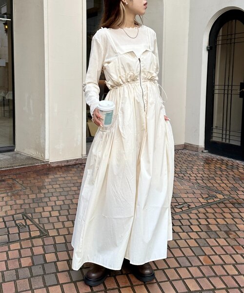 w closet（ダブルクローゼット） ワンピース 「2WAY」ウエストドロスト