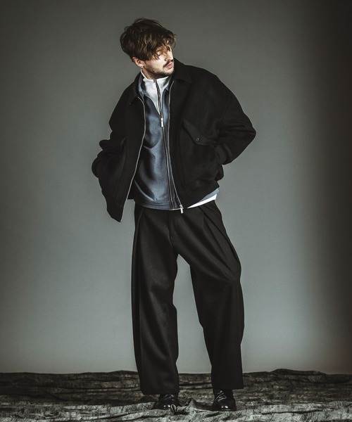 NO ID.（ノーアイディー） パンツ 「NO ID.」Cross Tuck Wide Trousers