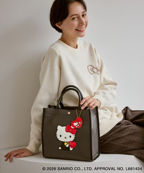 トートバッグ 「ROPE' PICNIC×ハローキティ」アクリルチャーム付き
