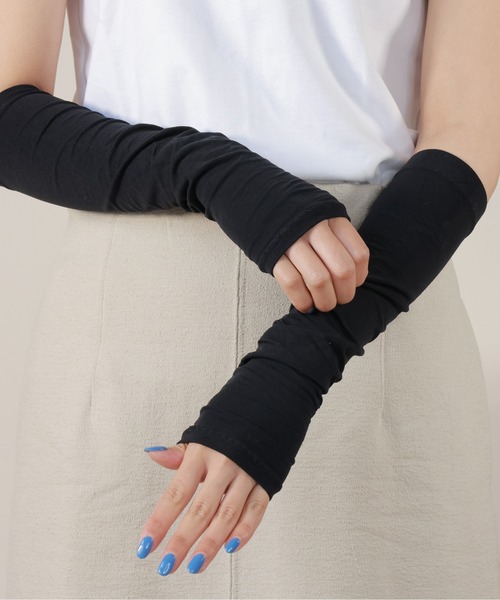 emesuelee アームカバー UV対策 キシリトール加工 アームカバー 親指穴