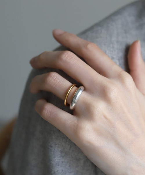 TEN. 指輪 リング SILVER925 18KGP クロスリング レディース メンズ