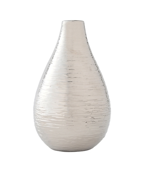 Francfranc（フランフラン） 花瓶 クロス フラワーベース S シルバー