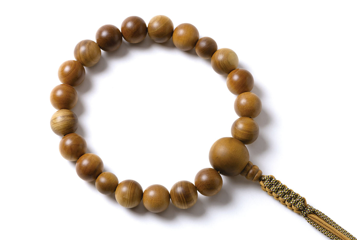 白檀18玉単念珠共仕立 – 京念珠ぜにや