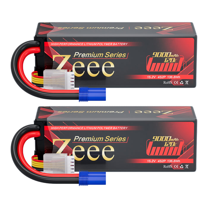 Zeee Premium Series 4S Lipo Battery 9000mAh 15.2V 120C Hard Case with