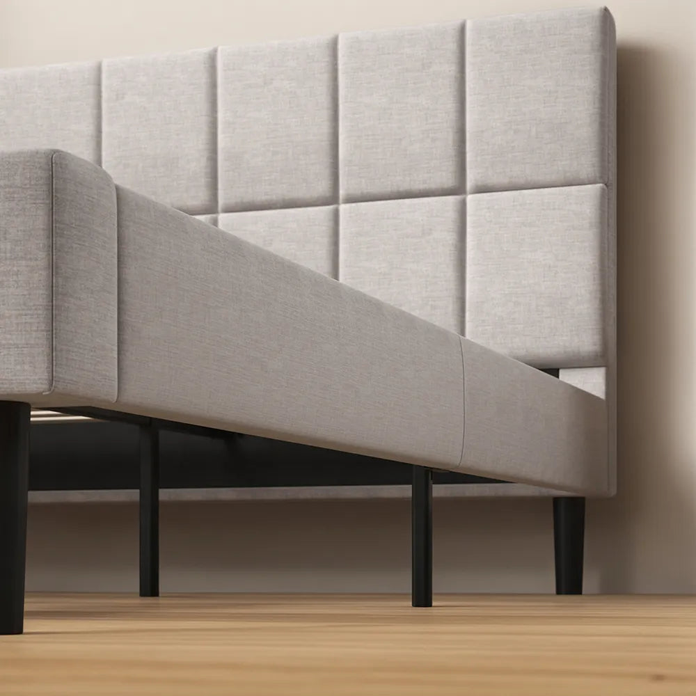 Lottie ファブリックベッドフレーム ヘッドボード付（30cm） | 【公式