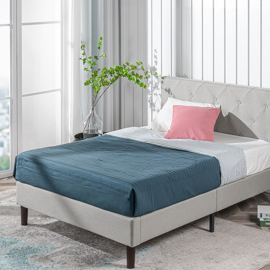 Shalini ファブリックベッドフレーム ヘッドボード付 | 【公式】ZINUS