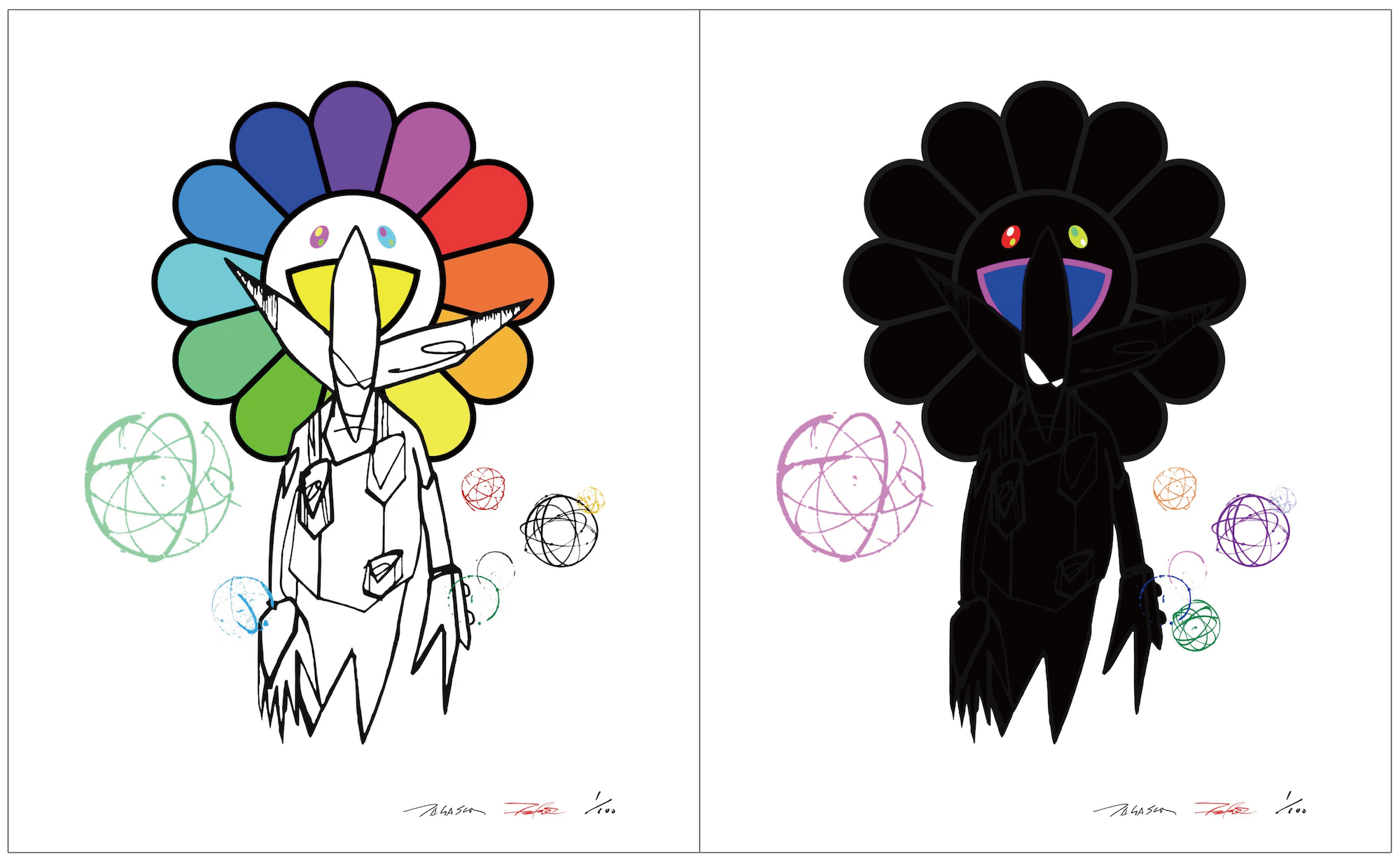 12月8日(火)10時より、村上隆とFUTURA2000のコラボレーション版画