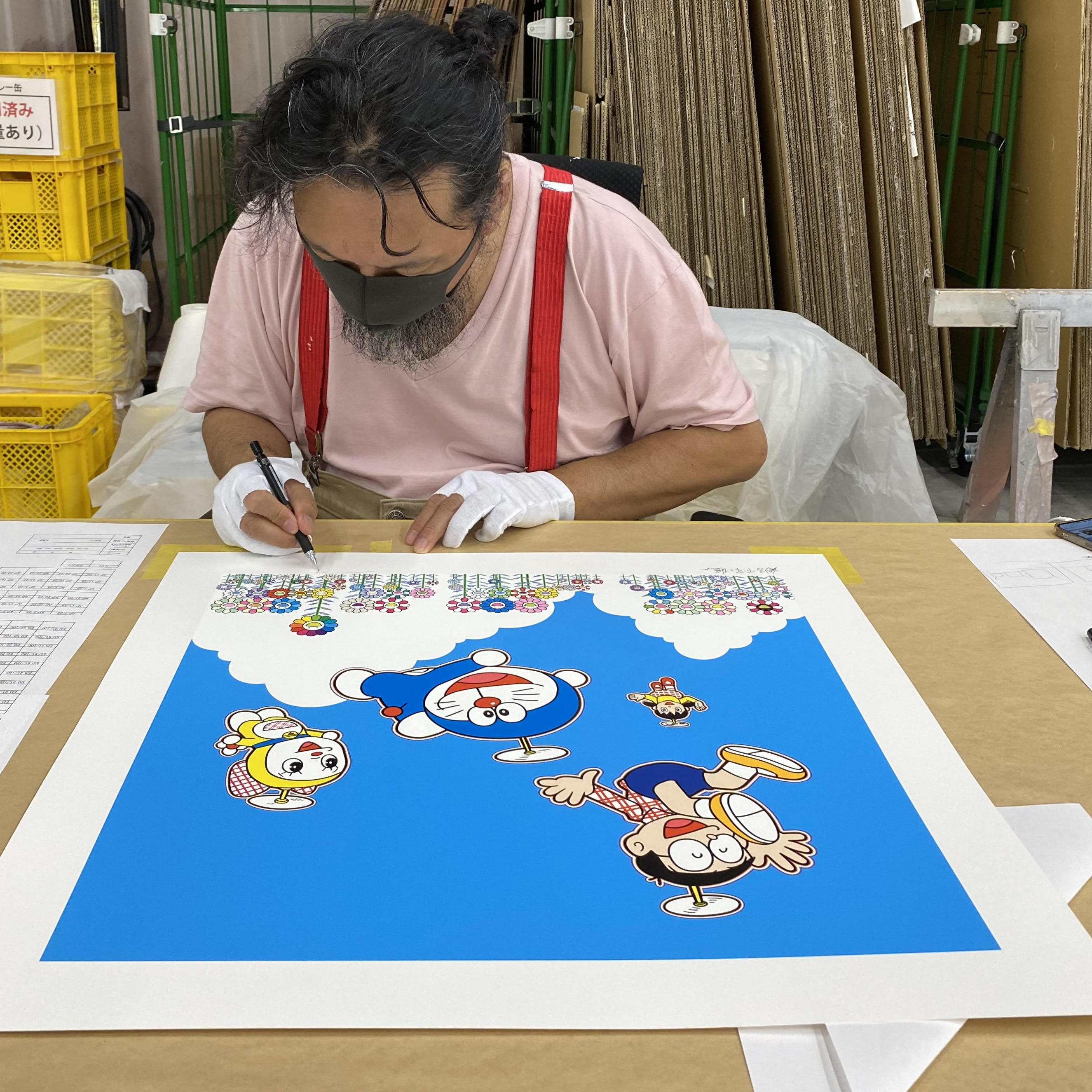7月3日(土)よりWEBショップにて、村上隆×ドラえもんエディションサイン