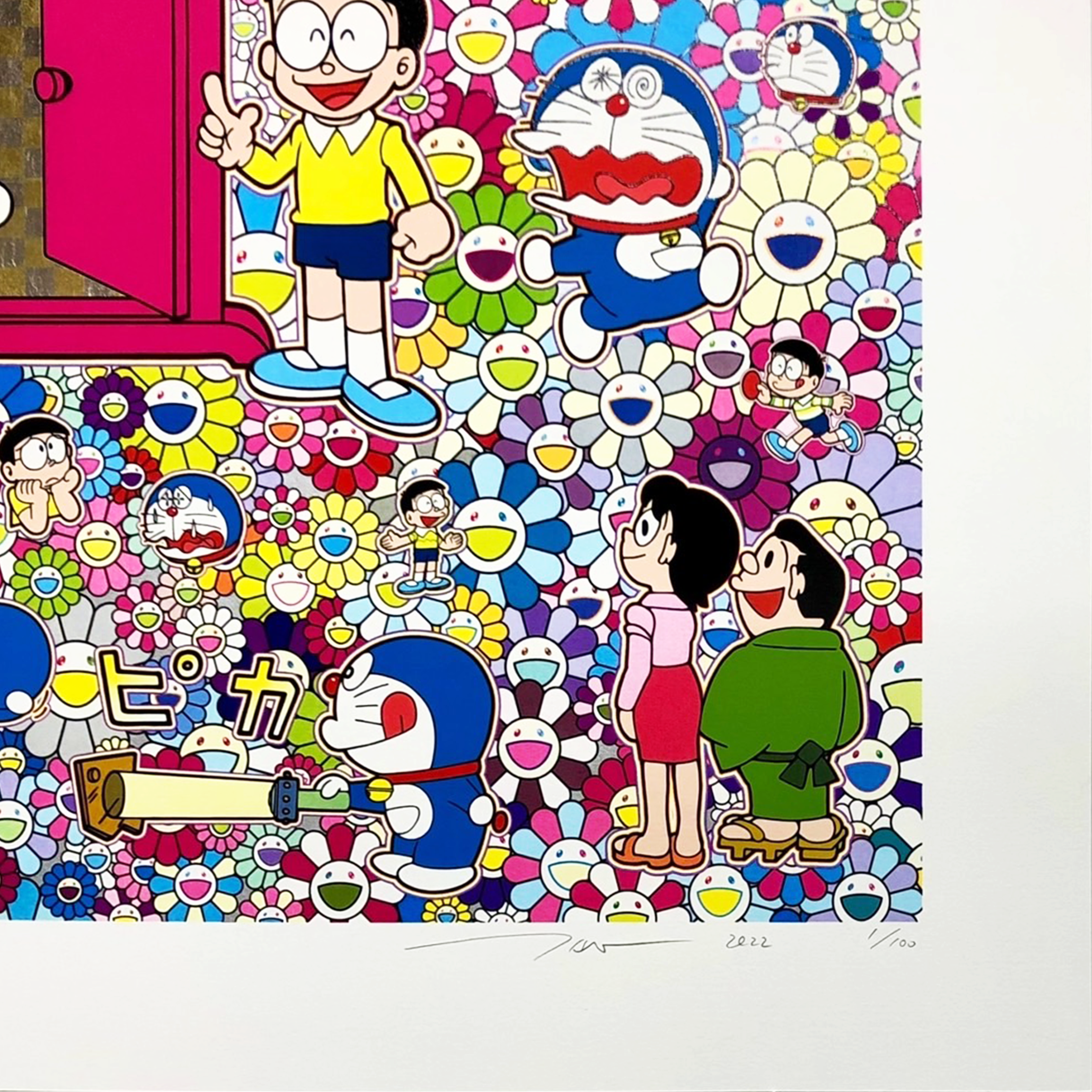 5月28日(日)12時よりWEBショップにて、ドラえもん×村上隆コラボ